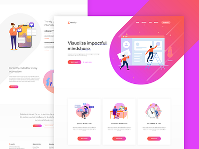 Web Design Agency Landing Page adobe xd clean colorful colorful design concept creative ui landing landing design landing page ui ux uidesign web webdesign webpage website white