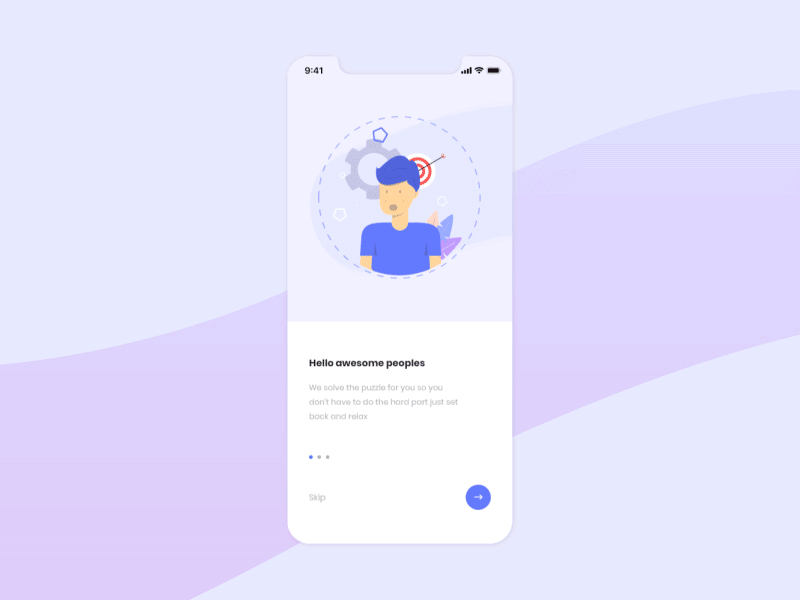 Onboarding Screen Animation animation clean concept creative ui gradient illustration mobile mobile app onboarding onboarding screens transition ui