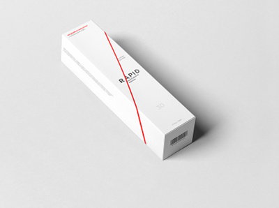 Logo, identity system and packaging for RAPID by Montcarotte Med art brand branding design icon illustration logo logofolio med medical red redesign typography