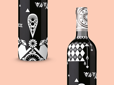 Pattern Design for Liquor Bottle bottle geometric packaging pattern shapes