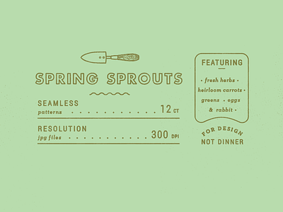 Spring Sprouts badge branding icon illustrator logo mark overlay type