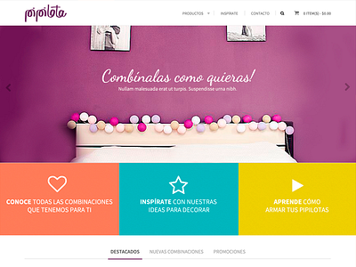 Pipilota E-commerce colors cotton lights ecommerce pipilota web wordpress