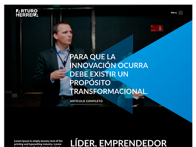 Arturo Herrera / Innovation Expert blue triangle ux website