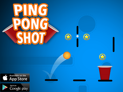 PPS boomklap bounce. beerpong colors cute game mobile pingopong pong trickshot videogame