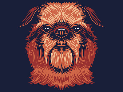 Brussels Griffon Illustration for Golden Doodle Goods™