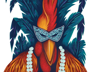 Mardi Gras Chicken beads cajun carnival chicken courir fat tuesday feathers festival lafayette louisiana mardi gras mask