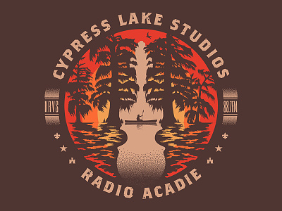 Cypress Lake Studios broadcast canoe cypress graphic louisiana radio swamp
