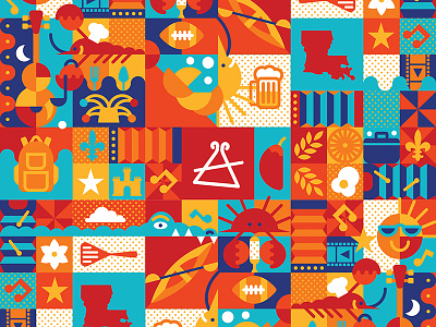 Cajun Festival Icon Pattern acadiana cajun cajun country festival graphic icon lafayette louisiana pattern