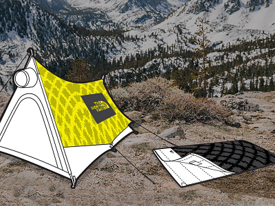 The North Face Crowd Lab Contest Entry apparel design art direction branding hiking mountaineering north face camping outdoors pattern pattern design product design snowboarding textile design
