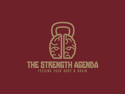 Strength Agenda Logo Concept branding concept gym gym logo kettlebell logo strength typography vector weightlifting
