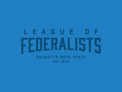 Palmetto Boys State 2016 Federalist Party Logotype antique brand branding font government lettering logotype palmetto politics retro typography vintage