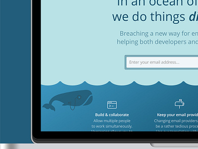 Whale splash branding iconography landing page mascot sign up splash transactional emails ui ux website whale whale logo