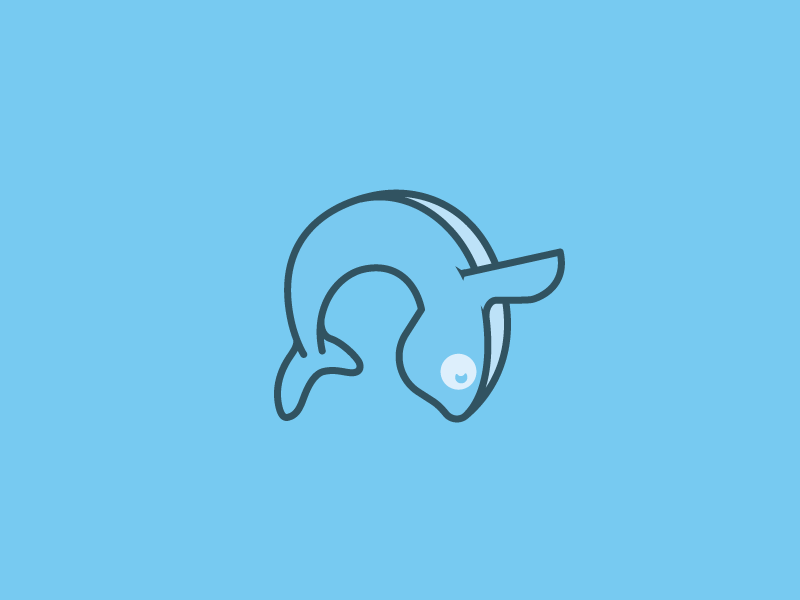 Whale mark v2 whale icon branding logomark killer whale blue breach orca whale logo whale