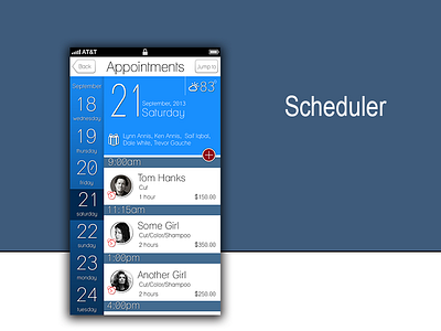 Scheduler App android app appointment calendar design ios ui ux