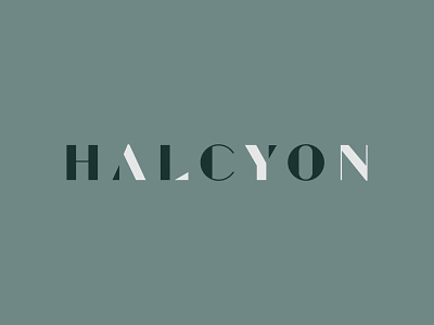 Halcyon Logo brand branding classic high end identity logo luxury wordmark