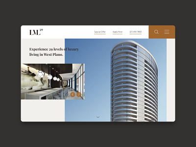 LVL 29 — Landing Page apartments home home page design homepage landing page luxury residential ui ux web web design website
