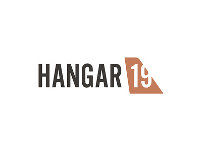 Hangar 19 — Logo Concept airplane brand branding hangar identity logo plane wordmark