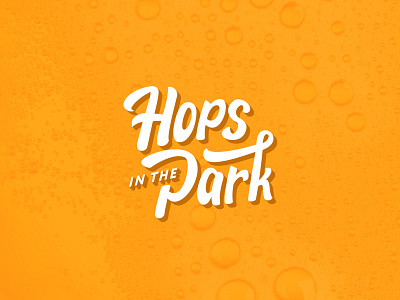 Hops in the Park beer beer festival brand branding hops logo logotype wordmark