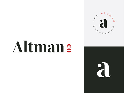 Altman Logo badge branding custom typography identity logo logotype mark stamp type
