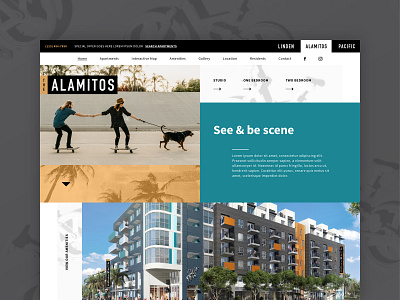 The Alamitos — Website home homepage landing responsive ui ux web website