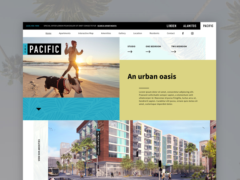 The Pacific — Website branding home homepage landing responsive ui ux web website