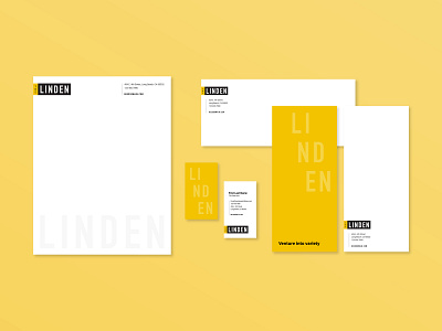 The Linden Stationery branding business card colorful envelope letterhead print stationery
