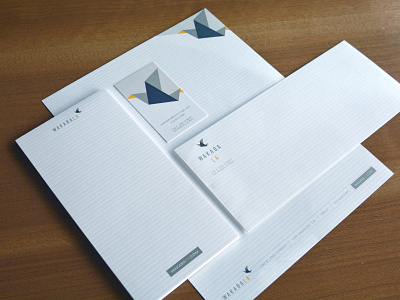 Wakaba Stationery apartments business card identity la letterhead little tokyo los angeles marketing notepad origami print stationery