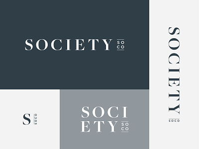 Society SoCo — Final Logo Suite apartments badge blue brand branding emblem identity logo logos mark sophisticated suite