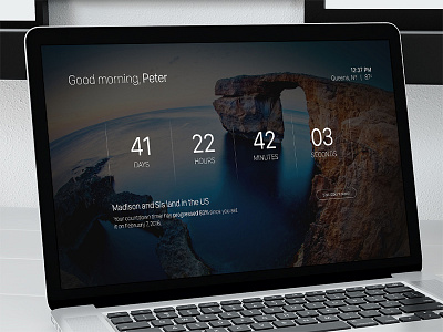 Countdown Timer - 014 concept daily ui dashboard greeting macbook malta minimal