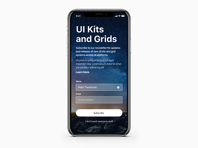 Subscribe - 026 daily ui form ios iphone mobile form mobile ui sketch subscribe ui design uidesign