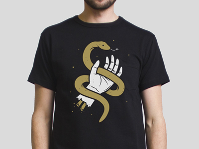 Keep your friends close apparel friends hand illustration screenprint snake