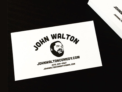 Comedy's John Walton business card cubano design illustration lockup logo logomark losttype