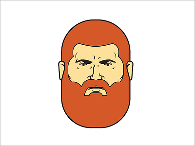 Court Date Scotch beard ginger illustration keylines portrait vector