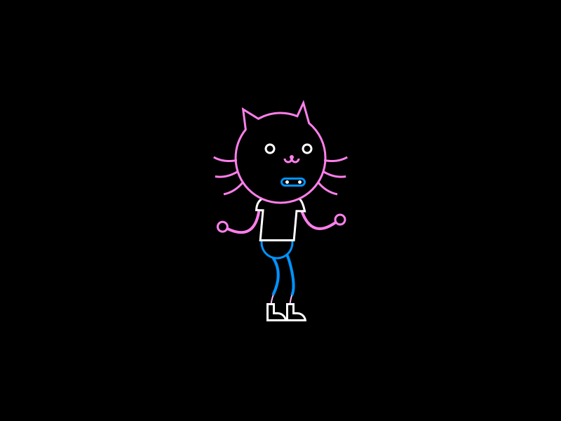 Live wallpaper Sad cat dance / interface personalization