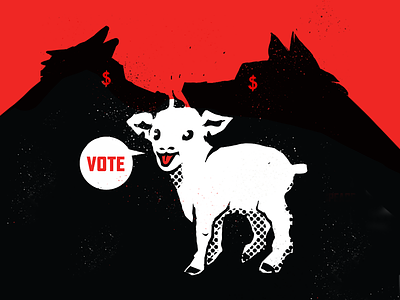 Vote Color Variant lamb red vote wolf