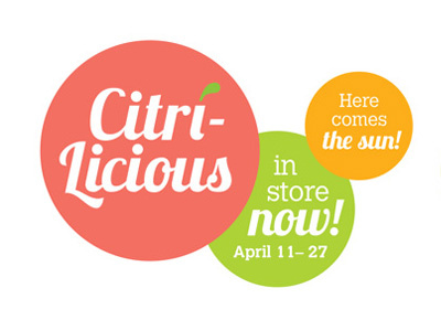 Citrilicious bright bubbles campaign citrus food fresh grocery store logo