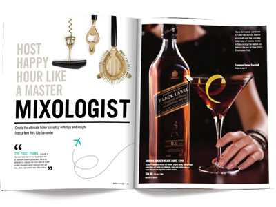 Editorial - Mixologist story bartender editorial liquor magazine mixologist print spread type