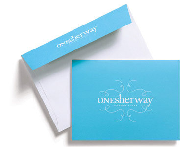 One Sherway Thank You Card card envelope note real estate stationery