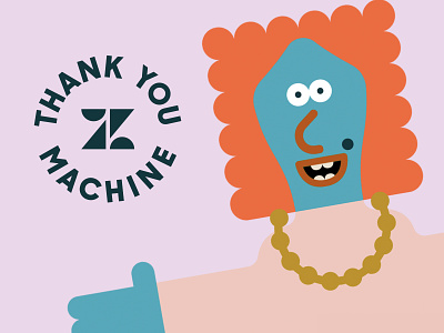 Thank You Machine branding illustration logo machine site design thank you website zendesk