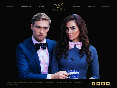 Velsvoir Bow Ties site launch black bow tie dark ecommerce menswear site launch store