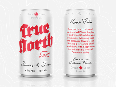 True North beer cans beer beer can brand for sale canada map topography true north