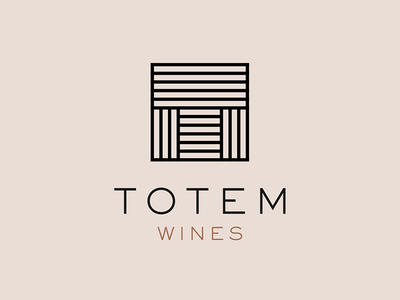 Totem Wines stacked logo brand mark branding premium wine