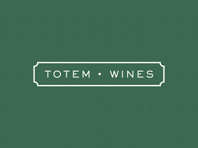 Totem Wines branding green pattern premium wine