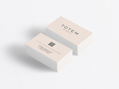 Totem Wines business cards brand mark branding business cards monogram wine