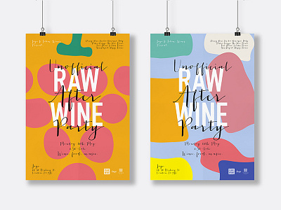 Wine Party Poster Series geometric poster shapes wine