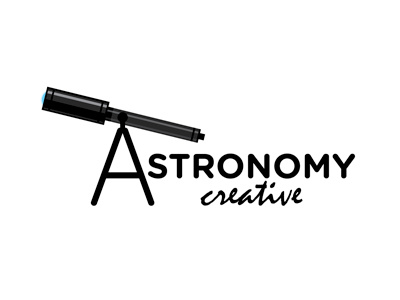 Alternate rebrand option agency branding logo space telescope