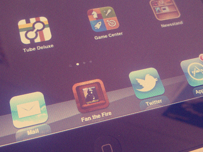 App icon in use app fan the fire icon ios ipad logo magazine