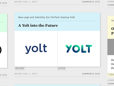 Welcome to the new Yolt app brand fintech gradient launch logo rebrand rounded