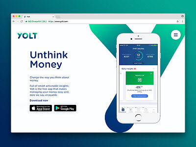 New Yolt Website app brand fintech gradient launch logo rebrand rounded website