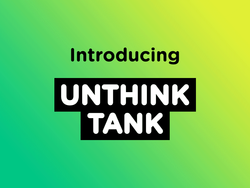 Introducing Unthink Tank branding breakfast event free gif gradient lecture london rsvp talk
